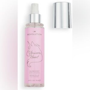 🦄 Makeup Revolution Unicorn Heart Glow Mist Sparkle Glitter Setting Spray ✨ NEW